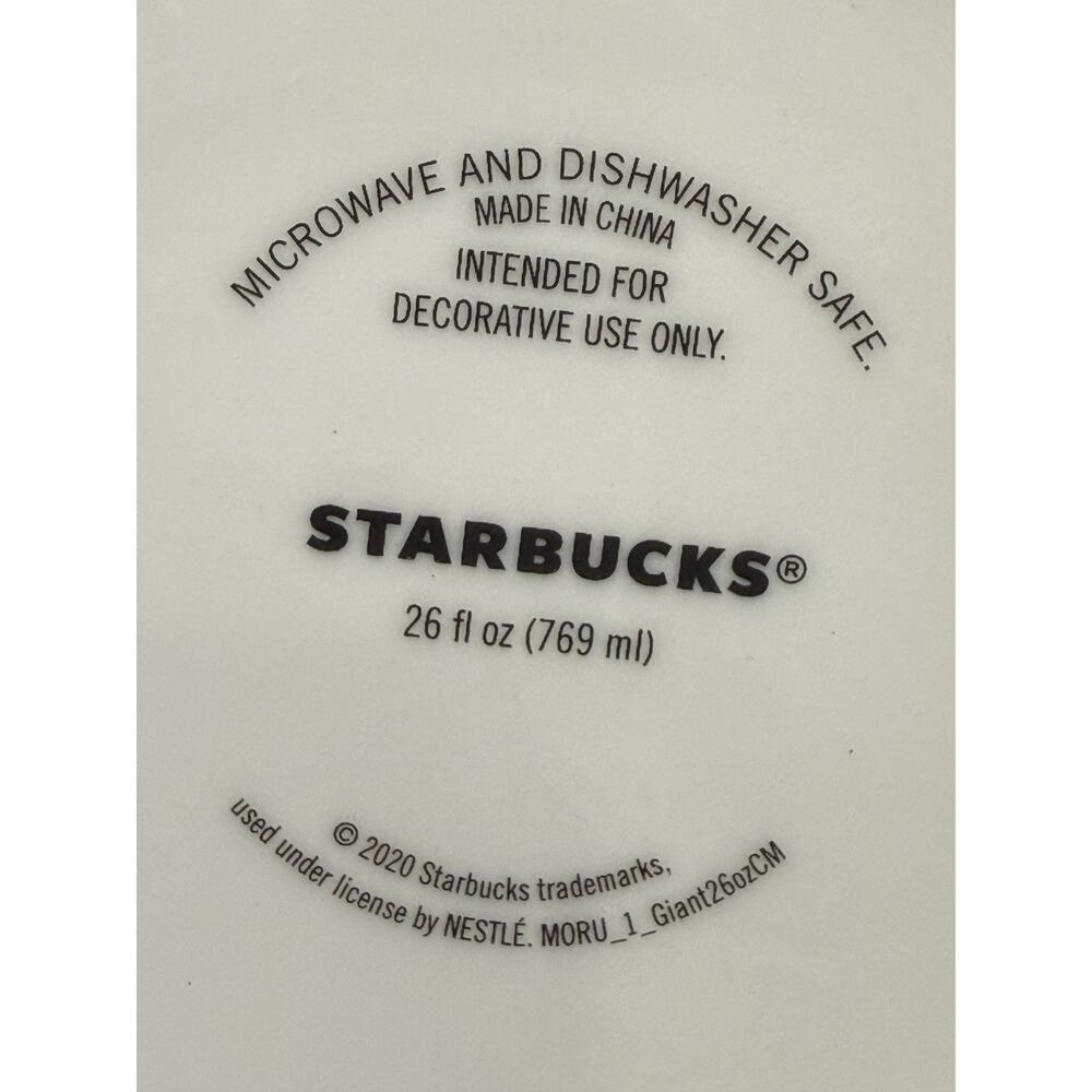 Starbucks Jumbo XL Holiday Mug 26oz 2020 Ceramic Christmas Tree Garland Lights - Picture 10 of 13